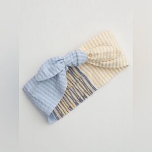 aerie Seersucker Bow Headband